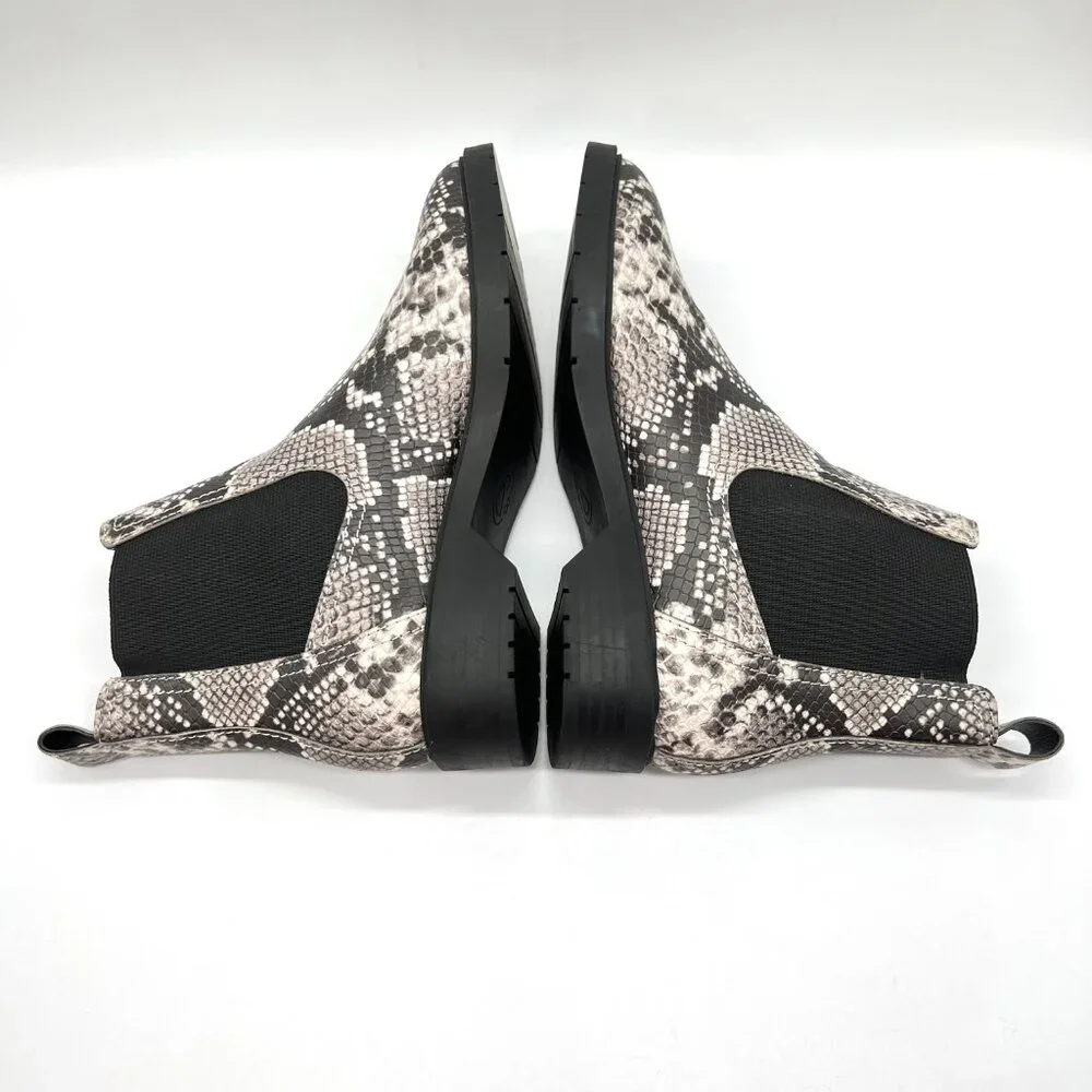 Treasure And Bond Size 6 6M Black White Snakeskin Ankle Boots‎ Booties Shoes